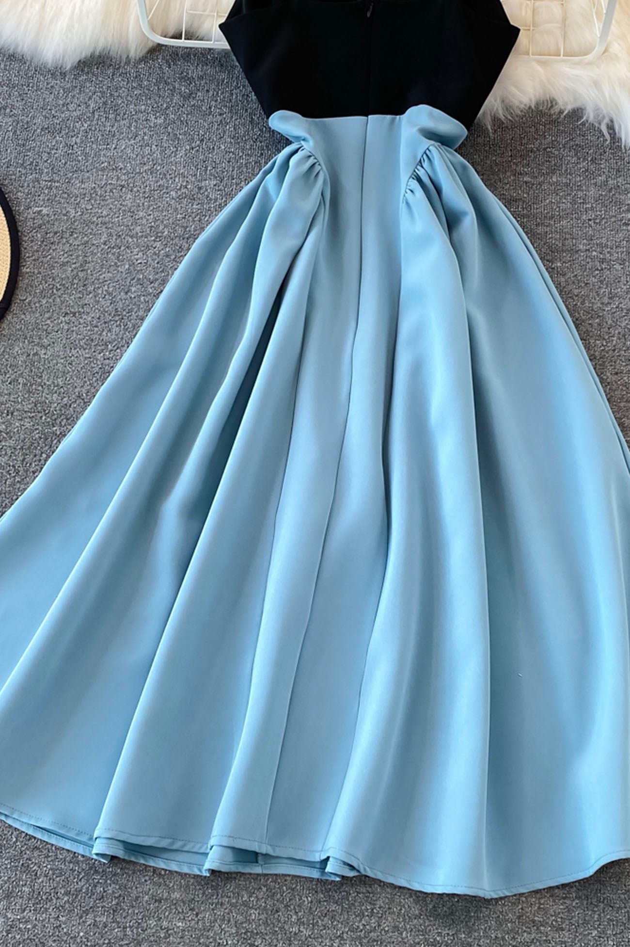 Blue A-Line Short Dress - Image 7