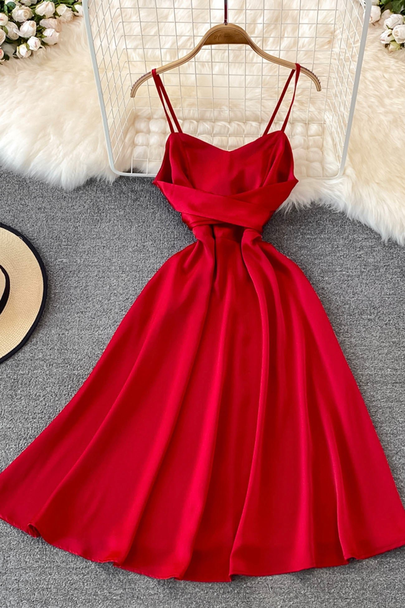 Cute Satin Short Dresses, A-Line Fashion Dresses - Image 5