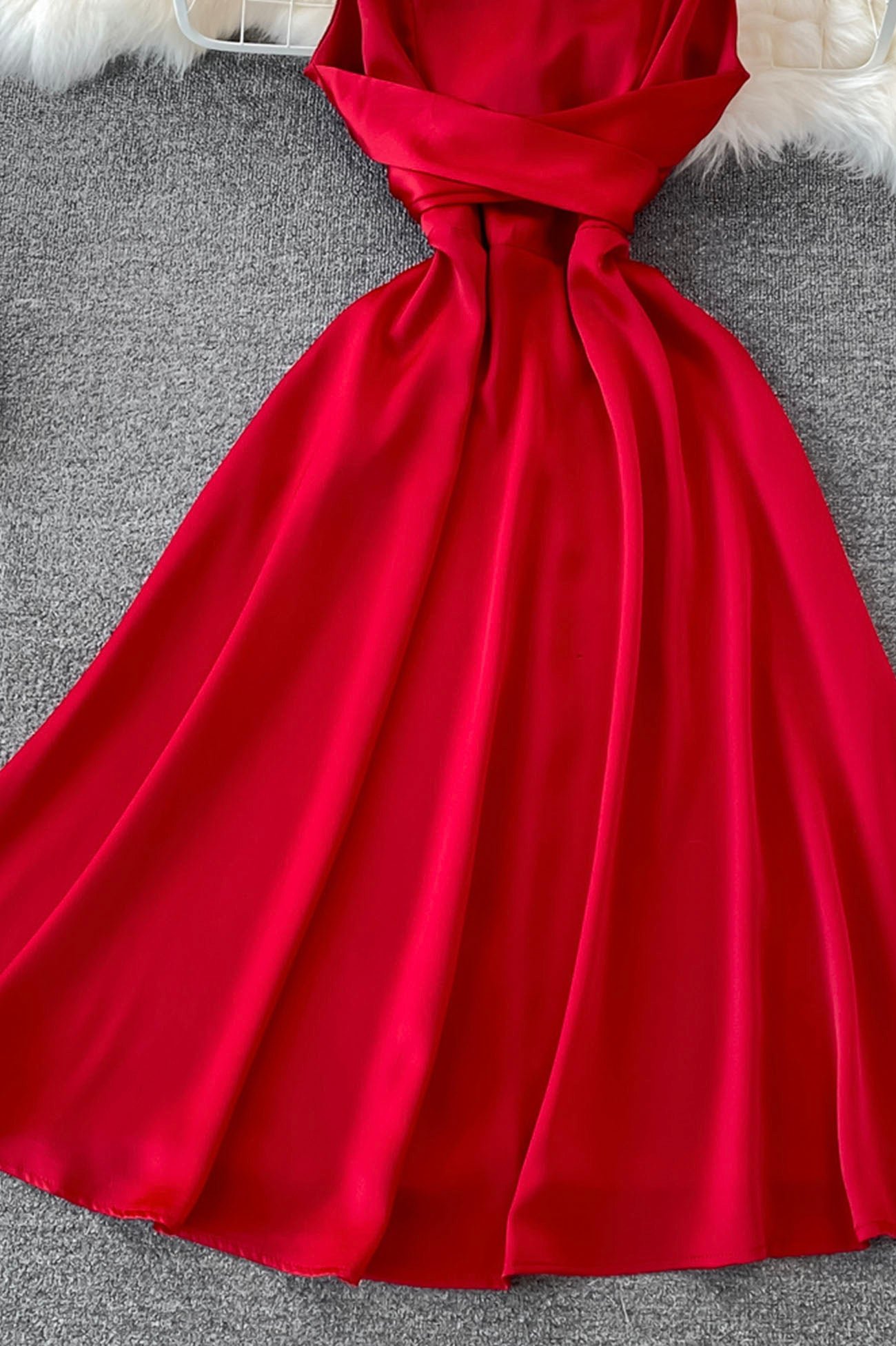 Cute Satin Short Dresses, A-Line Fashion Dresses - Image 7