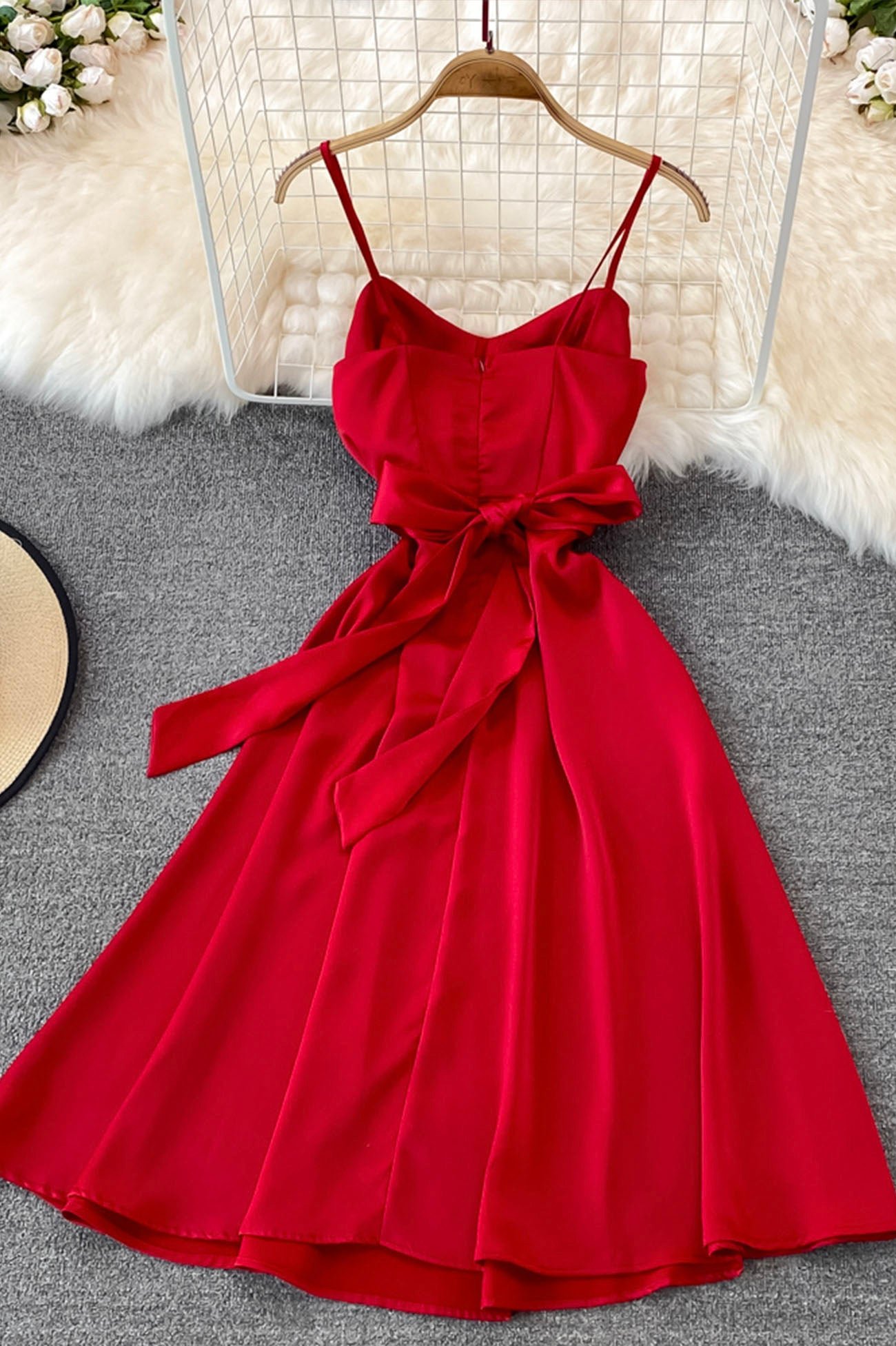 Cute Satin Short Dresses, A-Line Fashion Dresses - Image 8