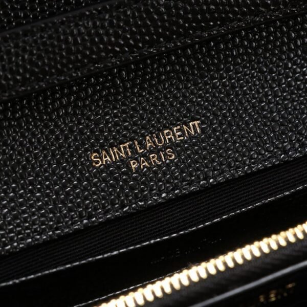 Saint Laurent Chain-strap YSL-plaque grained-leather wallet - Image 7