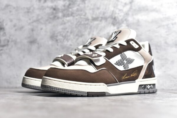 Louis Vuitton LV Trainer Moka Brown Monogram Flower    1ACD7K - Image 2