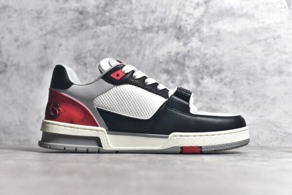 Louis Vuitton LV Trainer Red Grey Black   1AC4ZU - Image 3
