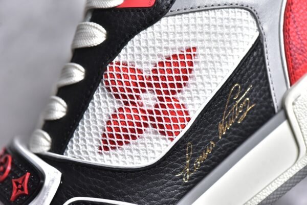 Louis Vuitton LV Trainer Red Grey Black   1AC4ZU - Image 12