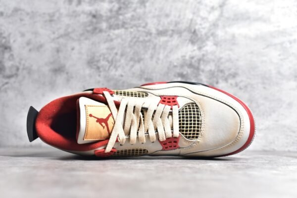 Air Jordan AJ4 Retro Oxidation makes old, white, black, red, fire breathing dragon    DC7770-106 - Image 5