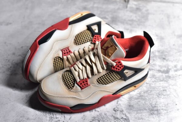 Air Jordan AJ4 Retro Oxidation makes old, white, black, red, fire breathing dragon    DC7770-106 - Image 8