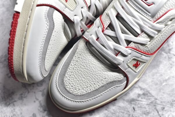 Louis Vuitton Trainers  White Red - Image 8