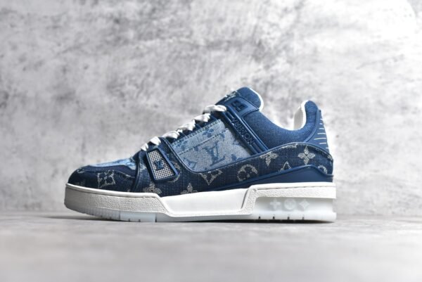 Louis Vuitton Trainer Sneaker Denim Monogram  1A7S54