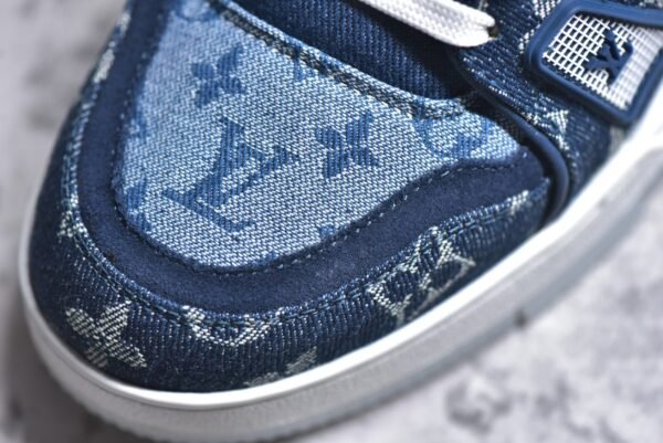 Louis Vuitton Trainer Sneaker Denim Monogram  1A7S54 - Image 10
