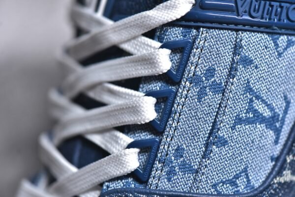 Louis Vuitton Trainer Sneaker Denim Monogram  1A7S54 - Image 13