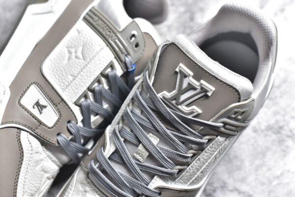 Louis Vuitton LV Trainer Grey White  1A8KB8 - Image 9