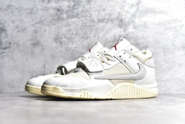 Travis Scott x Jordan AJ Cut The Check TS White brown    FZ8117-401 - Image 2