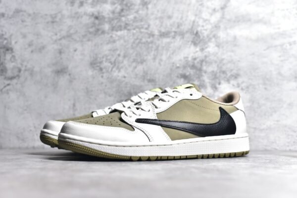 Travis Scott x Jordan Air Jordan 1 Low Golf   Scott Neutral Olive    FZ3124-200 - Image 2
