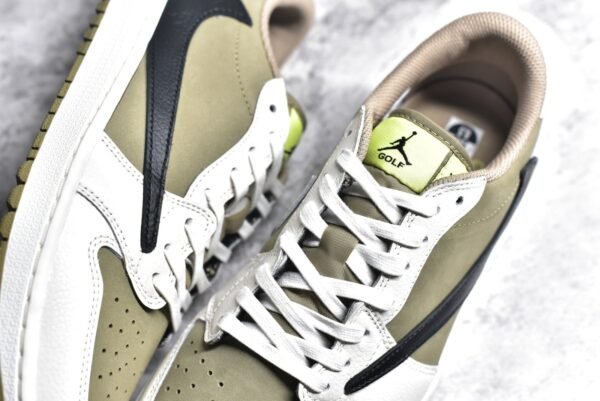 Travis Scott x Jordan Air Jordan 1 Low Golf   Scott Neutral Olive    FZ3124-200 - Image 9