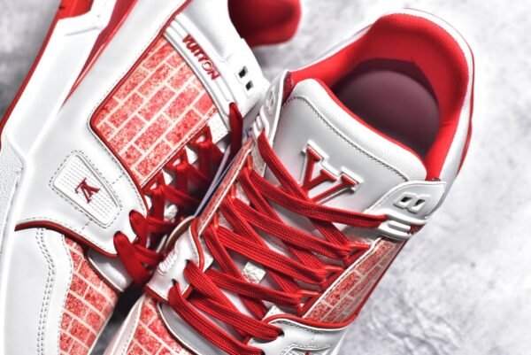 LADY PINK x LOUIS VUITTON LV Trainer Red   1A9V5M - Image 9