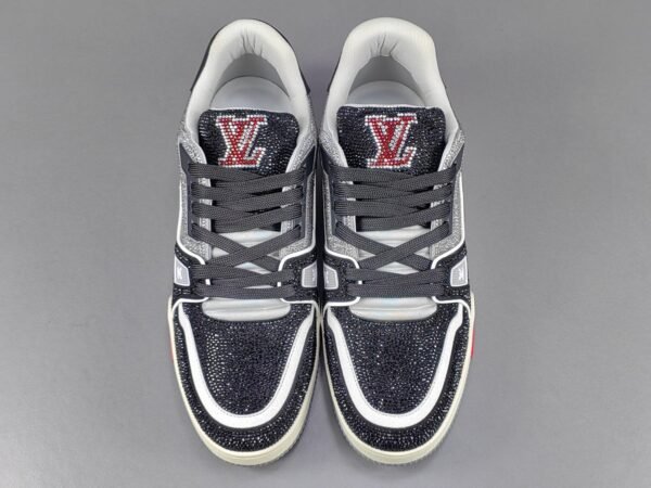 Louis Vuitton LV Trainer Black Grey Crystal    1AA6PR - Image 17
