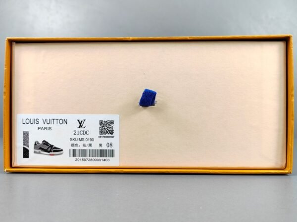 Louis Vuitton LV Trainer Black Grey Crystal    1AA6PR - Image 12