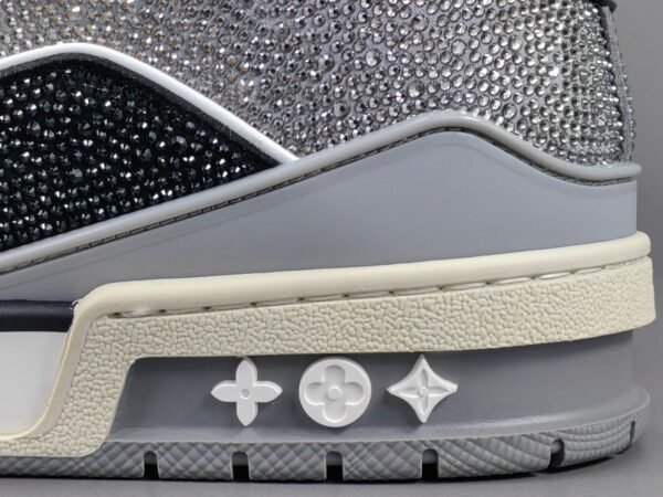 Louis Vuitton LV Trainer Black Grey Crystal    1AA6PR - Image 8