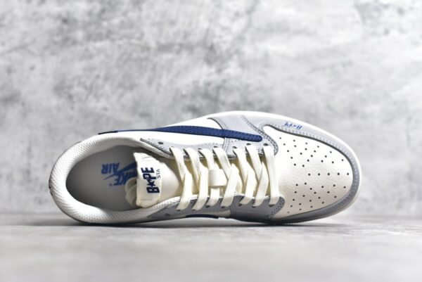 Travis Scott x Fragment Design x Air Jordan 1 Low OG SP Bape collaboration - Mi Blue cigarette ash    LJ5188-021 - Image 4