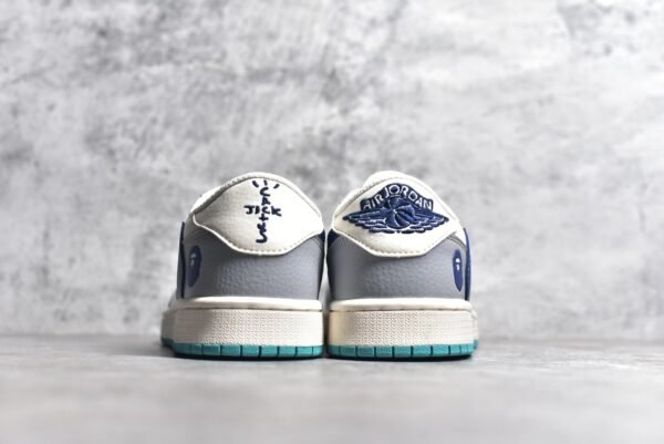 Travis Scott x Fragment Design x Air Jordan 1 Low OG SP Bape collaboration - Mi Blue cigarette ash    LJ5188-021 - Image 5