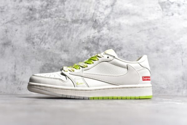 Travis Scott x Air Jordan AJ1 Low TS Supreme White Yellow Customization    BB2299-811