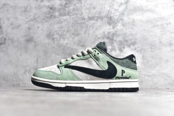 Travis Scott x Playstation x NK SB Dunk Low TS Three party joint hook green    CU1726-777
