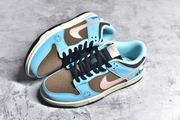 Nike Dunk Low Blue brown smiling face    MU0232-366 - Image 7