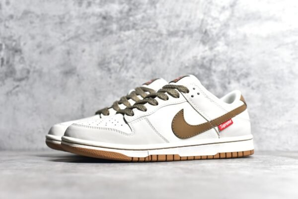 Nike SB Dunk Low x Supreme Rice Brown: The Ultimate Skateboard Shoes    FC1688-143 - Image 2