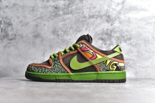 Nike Dunk SB De La Soul Brown green sunflower    789841-332
