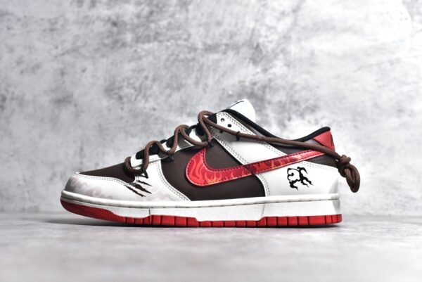 Nike SB Dunk Low Flame cloud pattern red brown    FD9762-061
