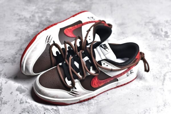 Nike SB Dunk Low Flame cloud pattern red brown    FD9762-061 - Image 6