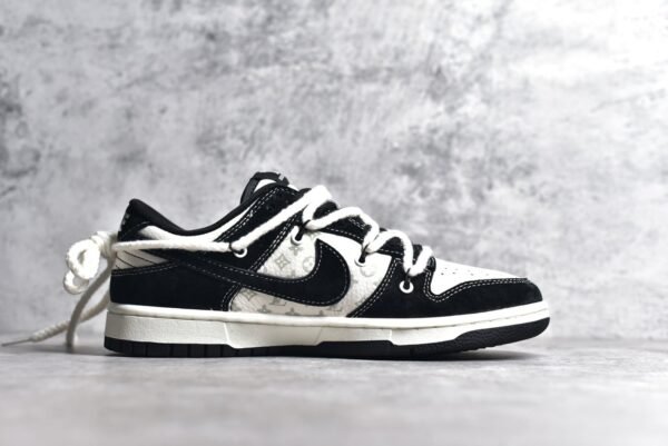 Nike SB Dunk Low LV collaboration - Luminous Rice White Black    FC1688-137 - Image 3
