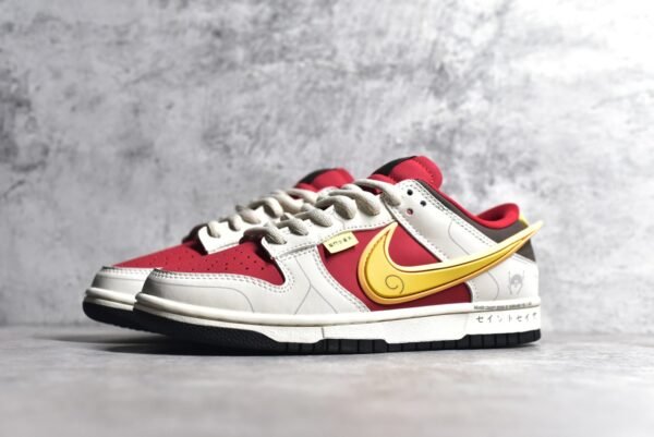 Nike SB Dunk Low Saint Seiya collaborates in white, red, and yellow    ZD2356-157 - Image 2