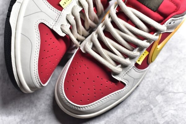 Nike SB Dunk Low Saint Seiya collaborates in white, red, and yellow    ZD2356-157 - Image 8