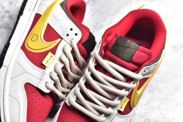 Nike SB Dunk Low Saint Seiya collaborates in white, red, and yellow    ZD2356-157 - Image 9