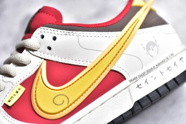 Nike SB Dunk Low Saint Seiya collaborates in white, red, and yellow    ZD2356-157 - Image 12