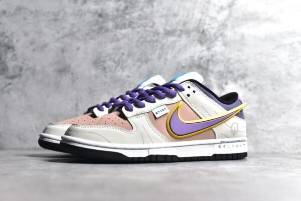 Nike SB Dunk Low Saint Seiya Collaboration - Pink Purple    ZD2356-155 - Image 2