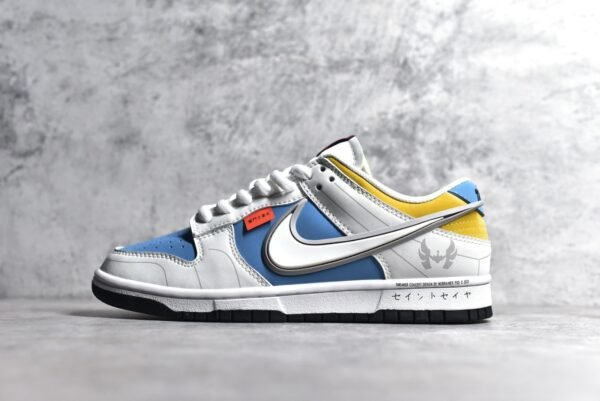 Nike SB Dunk Low Saint Seiya Collaboration - White, Blue, and Yellow    ZD2356-151