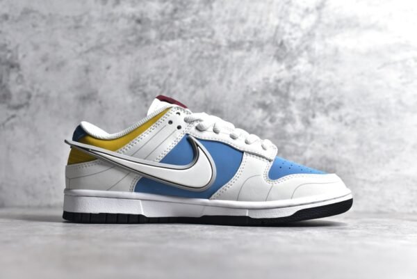 Nike SB Dunk Low Saint Seiya Collaboration - White, Blue, and Yellow    ZD2356-151 - Image 3