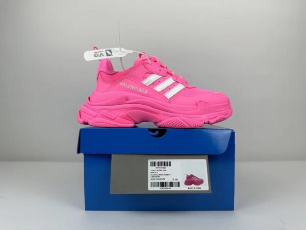 Adidas x Balenciaga  Triple S Sneaker Neon Pink - Image 9