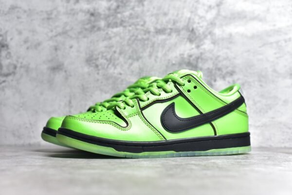 Nike SB Dunk Low x Powerpuff Girls Buttercup green    FZ8319-300 - Image 2