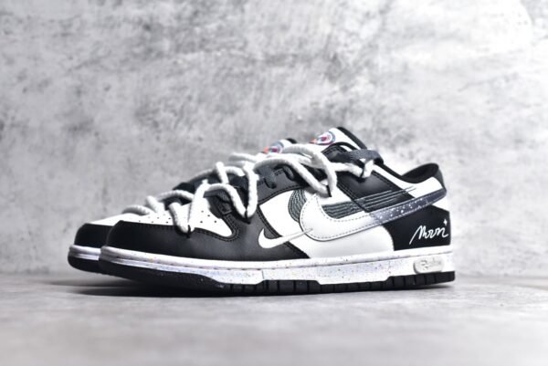 Nike SB Dunk Low Grey Black Splash Ink Reverse Triple Hook    FD4623-160 - Image 2