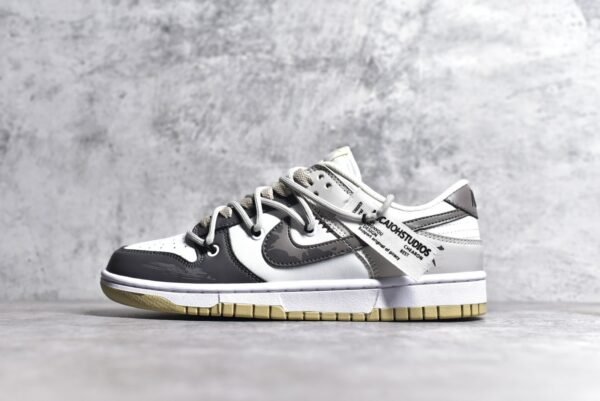 Nike SB Dunk Low Customization - Crack Grey White    DV0833-100