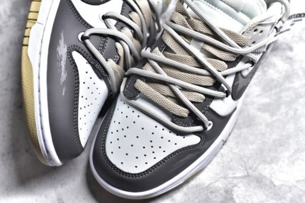 Nike SB Dunk Low Customization - Crack Grey White    DV0833-100 - Image 8