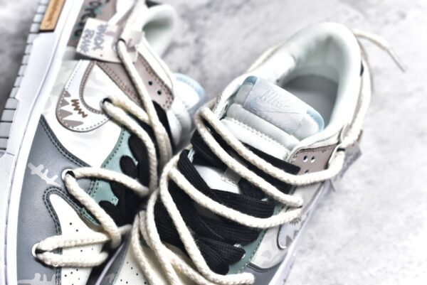 Nike SB Dunk Low Forest fruit deconstruction drawstring shoelaces    DV0831-101 - Image 9