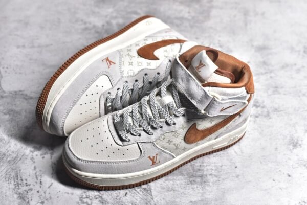 NiKe Air Force 1'07 Mid LV collaboration - fluorescent denim print    DQ7688-400 - Image 7