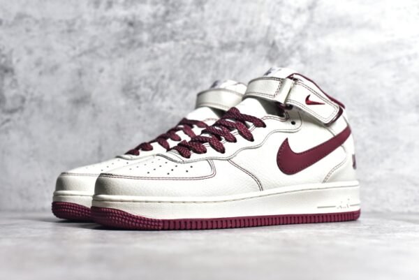 NiKe Air Force 1'07 Mid Baijiu red    UW2369-015 - Image 2