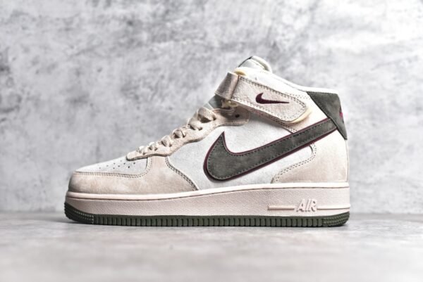NiKe Air Force 1'07 Mid Beige red suede    CG9908-101