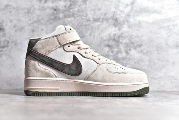 NiKe Air Force 1'07 Mid Beige red suede    CG9908-101 - Image 3