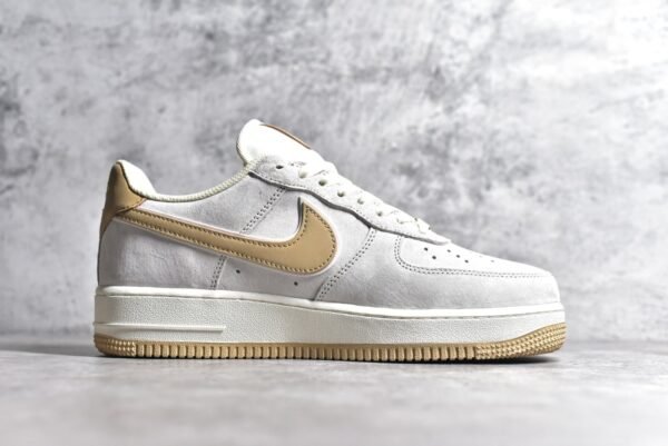 NiKe Air Force 1'07 Low Xiaogou khaki suede    KK5636-310 - Image 3